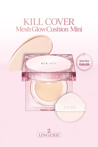 CLIO Clio Kill Cover Mesh Glow Cushion Mini - Intense Moisture and Radiance, Spf50+ Pa++++ (2 Lingerie)