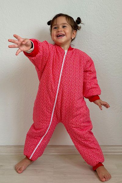 Puan Baby Red Patterned Girl's Sleeping Bag Age 2-4