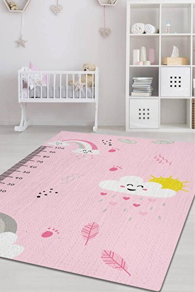 Homshtag Kızım Büyüyor Metreli Pembe Renkli Çocuk Odası Halısı Minimal Çocuk ...