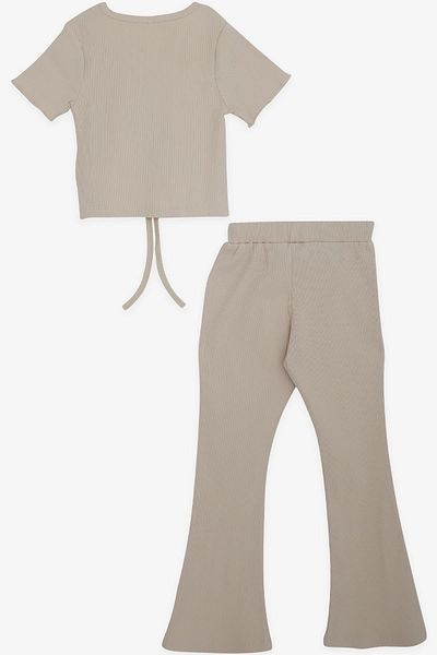 Breeze Girl's Spanish Leg Tights Crop Suit, Age 5-10, Beige