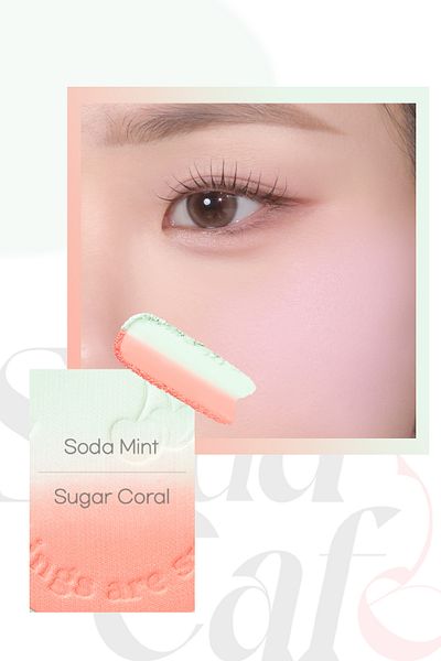 PERIPERA Natural and Luminous Looking Two-Tone Blush Peripera Pure Blushed Custom Cheek (004 Juicy Coral)