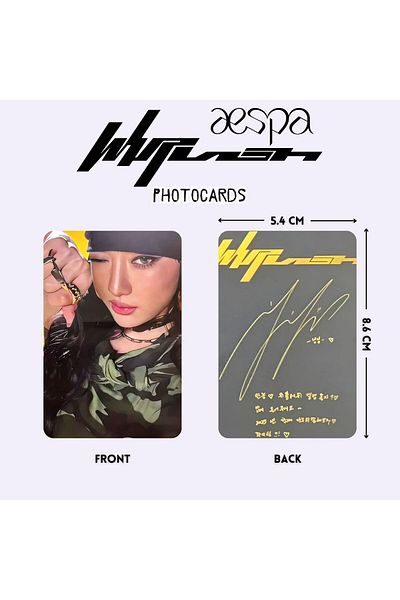 Kpop Dünyasi Aespa'' Whiplash'' Smini Ver. Photocards Set