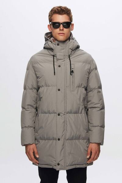 Twn Slim Fit Gray Coat