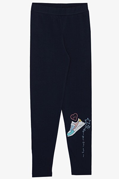 Breeze Girl's Tights Set Colorful Shoes Printed 5-10 Years, Ecru