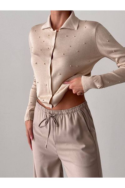 My Blog Μίνι ζακέτα με τακούνι Stone Polo Neck - 4560