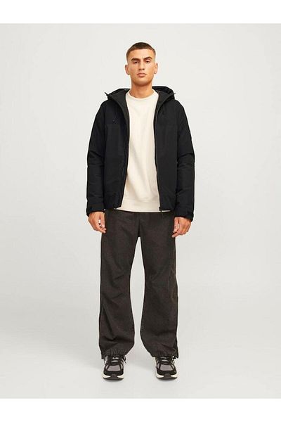 Jack & Jones Jachetă Jcoaıden Transıtıonal Sn Palton pentru bărbați 12260486   Jj Print/negru