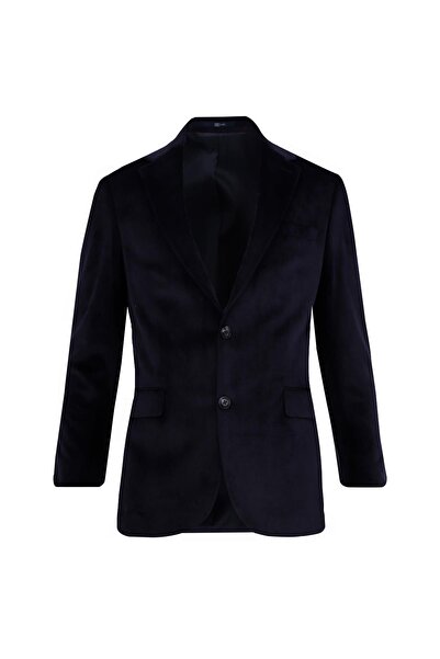 Uki LACİVERT Mono Yaka 2 Düğme Çift Yırtmaç Ceket