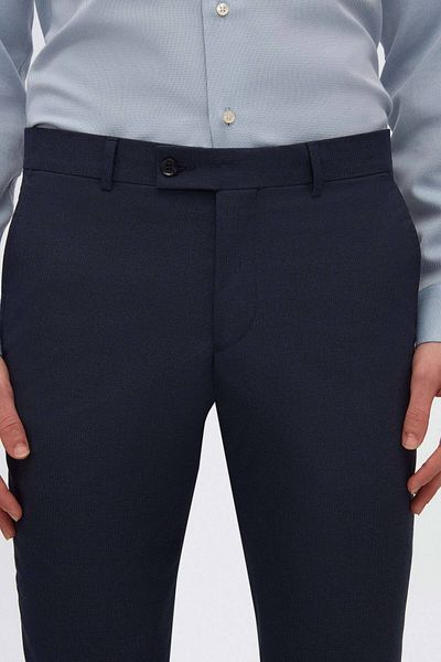 Twn Dobby Navy Blue Fabric Pants