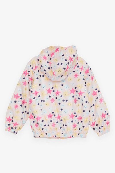 Breeze Girl's Raincoat Smiling Face Star Patterned 1-5 Years, Salmon