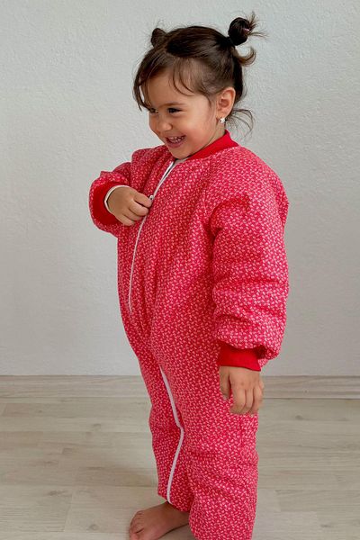 Puan Baby Red Patterned Girl's Sleeping Bag Age 2-4