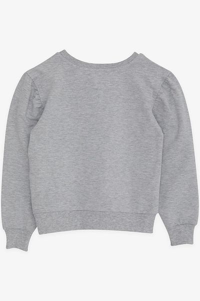 Breeze Φούτερ για κορίτσια Glittery Text Printed 8-14 Years, Grey Melange