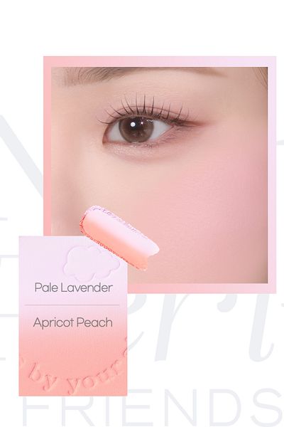 PERIPERA Peripera Pure Blushed Custom Cheek 002 Fluffy Peach - Natural Look, Two-Tone Powder Blush