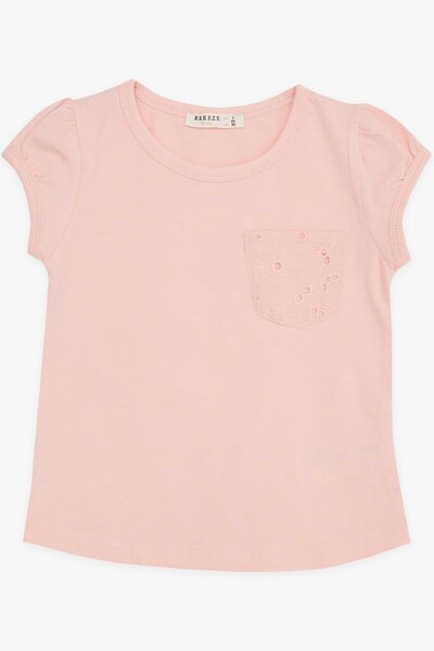 Breeze Μπλουζάκι για κορίτσια 3-7 ετών - με τσέπες και κορδόνια, σολομός