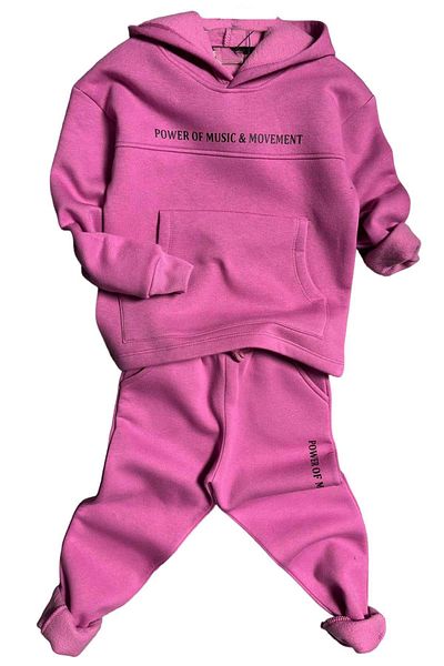 Riccotarz Σετ φόρμας για κορίτσια Power Of Music Written Hooded 3 Thread Fuchsia