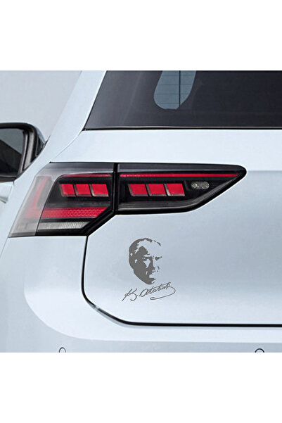 Sönmez Sticker Atatürk Imza Sticker - Atatürk Sticker - Oto Sticker - Araba S...