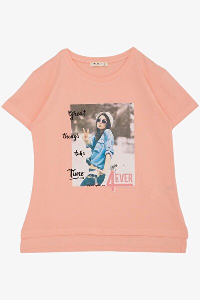 Breeze T-Shirt για κορίτσια Cool Girls Printed 8-14 ετών, Salmon