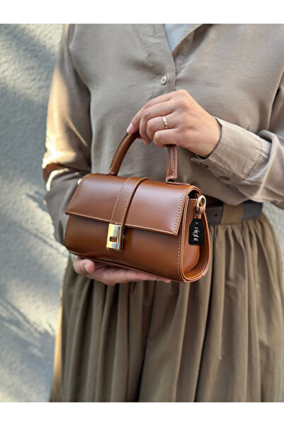 Night Paula Model Tan γυναικεία τσάντα χεριού και ώμου