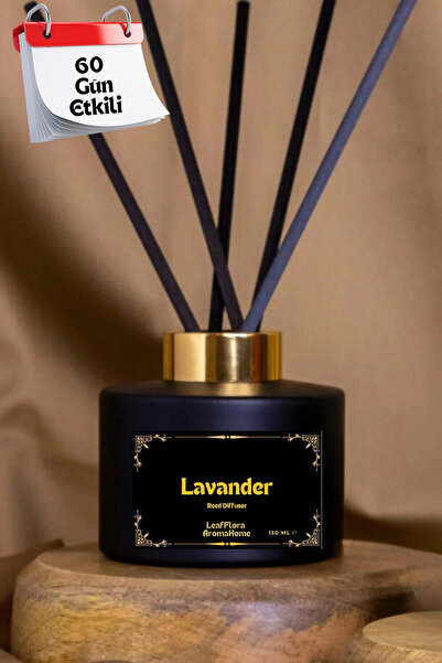 LeafFlora AromaHome Lavanta - Çubuklu Oda Kokusu 150 ML - 60 Gün Etkili