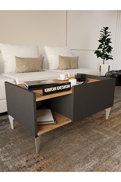 umondesign TEOS Orta Sehpa Kapaklı Bölmeli Kahve Sehpası