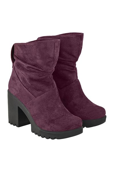 NOOSY Γυναικείες μπότες Claret Red Gusseted
