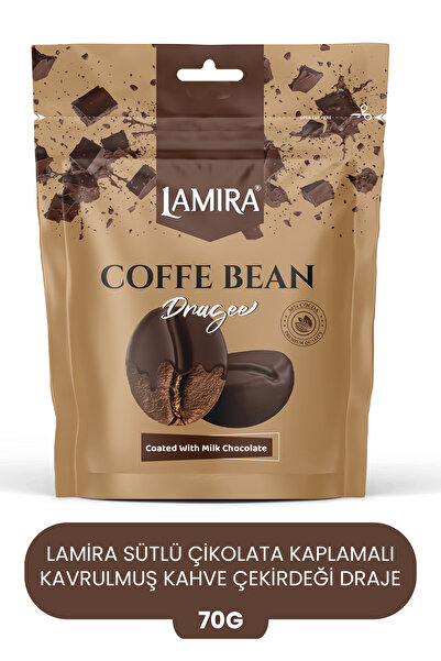 LAMİRA لاميرا شوكولاتة الحليب المغطاة بحبوب القهوة المحمصة 70 جرام