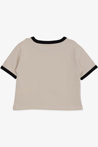 babely gırls Μπεζ Crop T-Shirt για κορίτσι 9-16 ετών - Τυπωμένος χαρακτήρας ταινίας Kuromi & My Melody