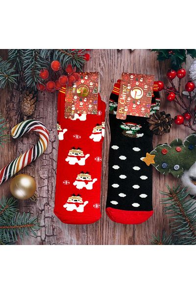 idsshop Новогодишен комплект зимни детски хавлии и чорапи - 2 части Нов сезон 2025 г.
