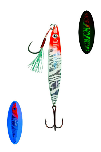 SF Jig Sardin2 29gr - Sahte Yem Kaşık Rapala -levrek, Palamut, Lüfer, Çinekop, Turna Jig Yem -zebra Glow