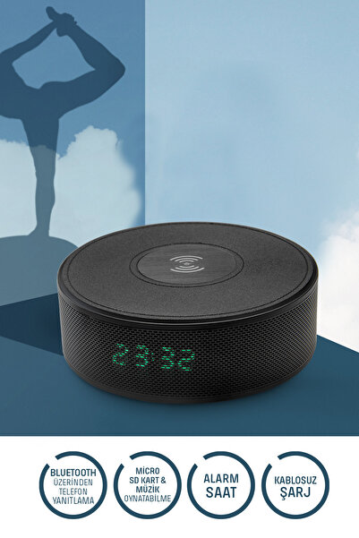 GOLDMASTER Hometime 90 Kablosuz Şarjlı Bluetooth Hoparlör & Alarm Saat