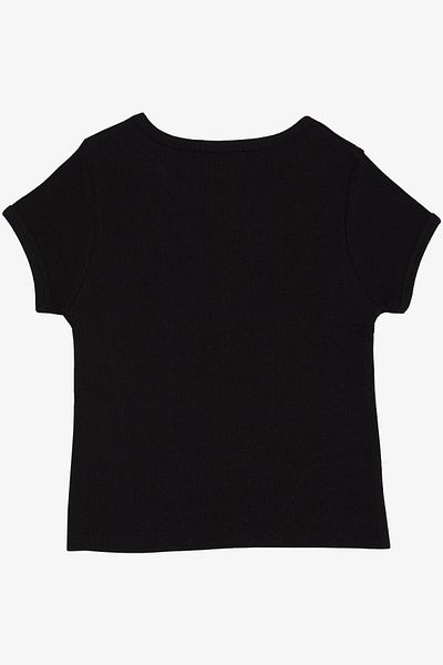 Breeze Tricou pentru fete Lungime curea text imprimat 8-14 ani, negru