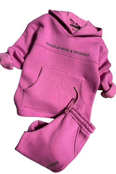 Riccotarz Σετ φόρμας για κορίτσια Power Of Music Written Hooded 3 Thread Fuchsia
