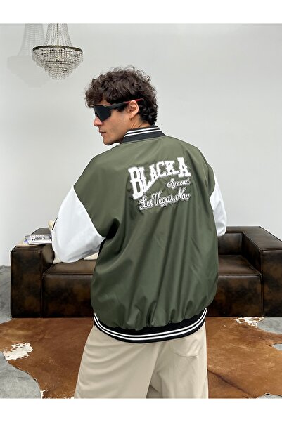 maroni Men's Overize Embroidered College Jacket