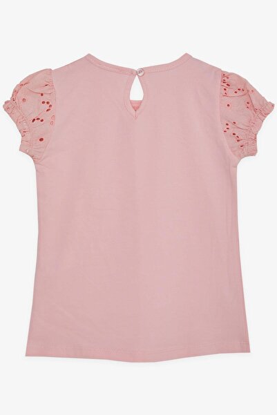 Breeze Κοριτσίστικο ροζ δαντελωτό μπλουζάκι 5-10 ετών με αξεσουάρ