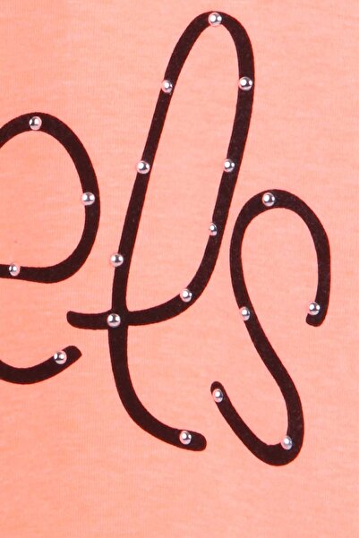 Breeze Κοριτσίστικο T-Shirt Stone Text Printed 9-16 ετών, Neon Orange