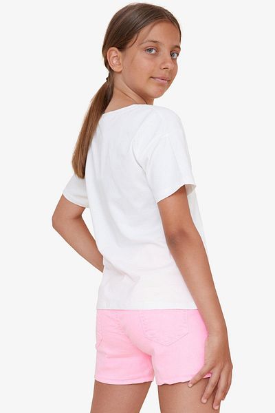 Breeze T-Shirt για κορίτσια με στάμπα λουλουδιών 9-14 ετών, εκρού