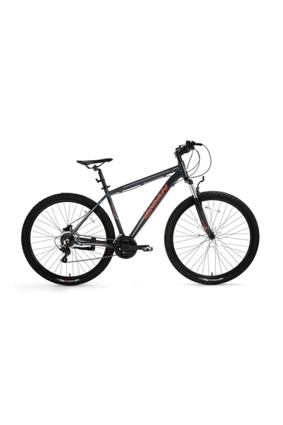 Bisan Atlas Erkek Dağ Bisikleti 43cm V 26 Jant 21 Vites Parlak Gri Kırmızı
