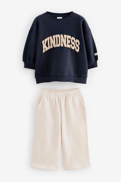 Zuzu Navy Blue Cream Suit