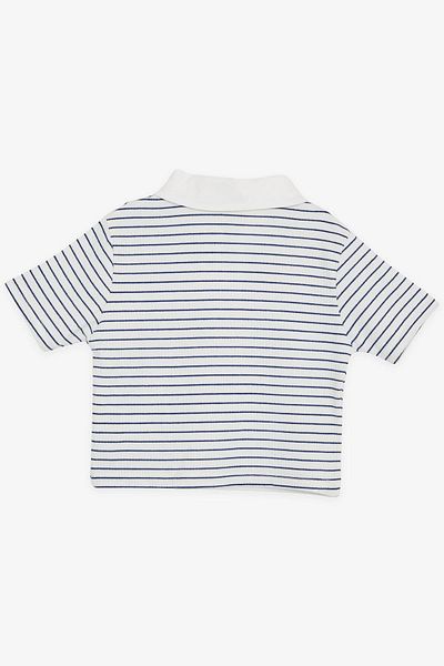 Breeze Crop T-shirt για κορίτσια - Ηλικίες 9-14, Λευκά παπούτσια με φερμουάρ και ρίγες