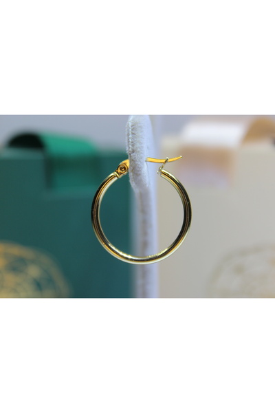 Mach أقراط دائرية من الفولاذ للنساء