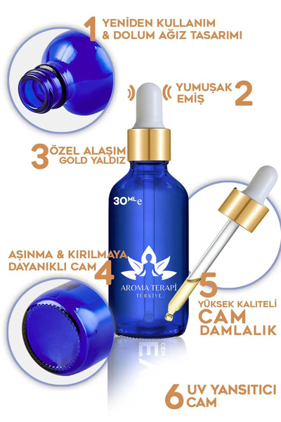 Aroma Terapi Lab Şifalı Çiçekler Seti 3 Adet x 30 ML - Esansiyel Uçucu Yağ - Oda ve Ortam Koku Seti