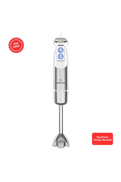 RossClean Master Pro 1000W 4 Blade Hand Blender - Steel Design