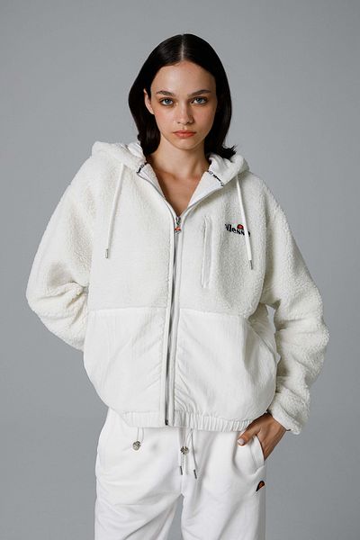 Ellesse Plyšový kabát s kapucí s kapucí s měkkou texturou Ef181