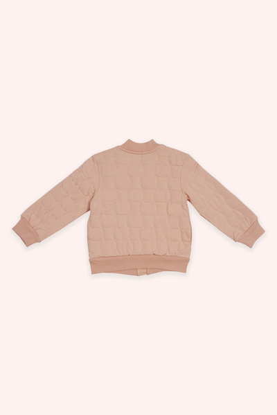 Panço Kız Bebek Kedi Kapitoneli Fermuarlı Somon Sweatshirt