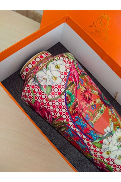 LAMEDORE Lilyum Desen Porselen Vazo 33cm