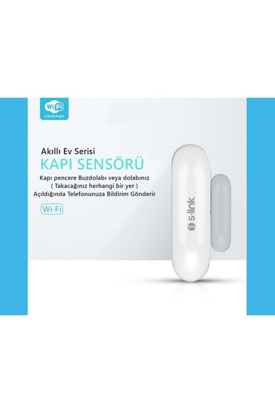 newnet Sl-EG01 Akıllı Kablosuz Kapı Pencere Dolap Sensörü Manyetik Wifili Sensör Tuya Destekli Sensör