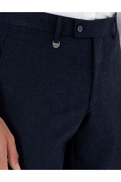 Pierre Cardin Παντελόνι με υφαντό Anthracite Slim Fit υφασμάτινο Navy Blue