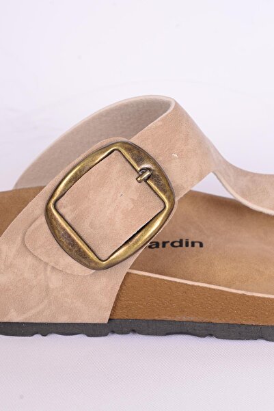 Pierre Cardin Pc-6960 Bej Günlük Ortopedik Konforlu Parmak Arası Kadın Terlik