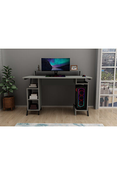 AYMOBSAN Milano Çalışma Masası, 120 Cm Sis Gri