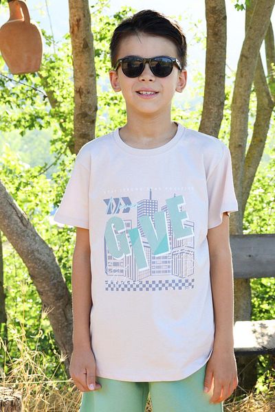 Breeze 6-12 Years Boy Beige Shot Set - Motivation Themed