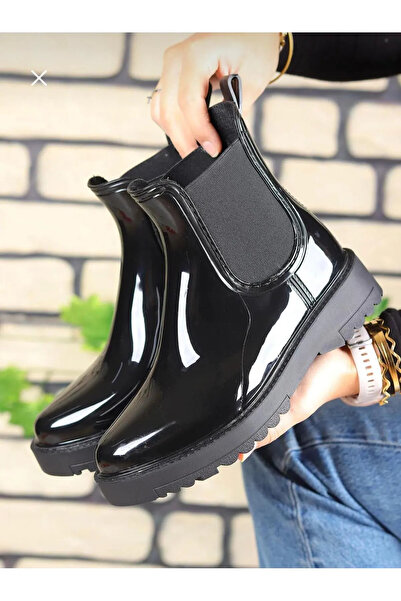 BEYAZ (NORT OF LONDON) Ren Kadın Yağmur Botu SİYAH